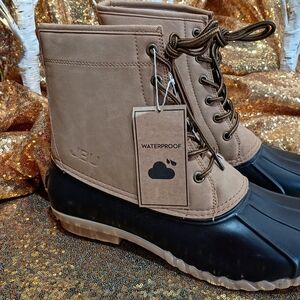 JBU Tan and Black Waterproof Boots